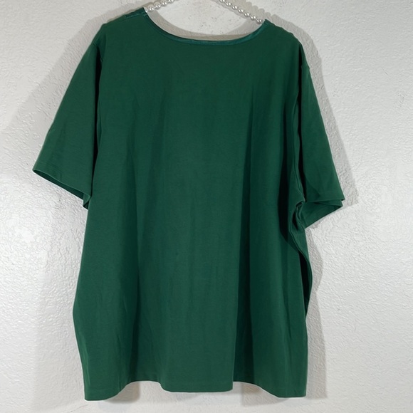 LIZ & ME Green Short Sleeve Blouse Size 2X New - Picture 4 of 8